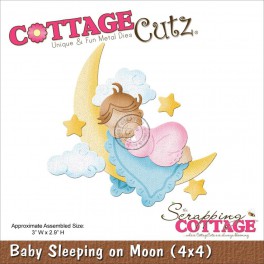 cottage cutz baby sleeping on moon 4x4579