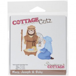 cottage cutz Mary/Joseph/Baby Jesus CC055