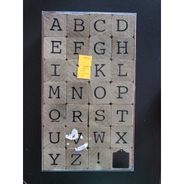 timbri legno alfabeto maiuscolo grandi artemio