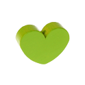Perlina sagomata cuore verde chiaro