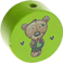 Perlina con motivo orsetto verde