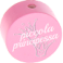 Perlina con motivo Piccola Principessa rosa scritta bianca