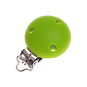 Clip in silicone verde per catenelle portaciuccio