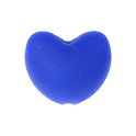 Perlina sagomata cuoricino in silicone 20 mm blu 