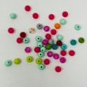 10 Perline in silicone miste 9mm