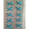 10 fiocchi fiocchetti raso sp. 3 mm azzurri