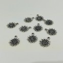 Ciondolo girasole in argento tibetano - 10 pezzi
