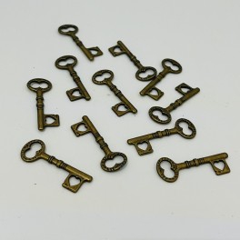 Ciondolo chiave piccola cuore color bronzo - 5 pezzi