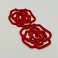 Rosa in filigrana di legno rossa - 2 pezzi