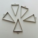 Open Bezel - Triangolo color argento nickel free